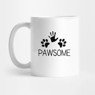 COOL PAWSOME PAW PRINT HAND DESIGN DOG CAT PET LOVERS Mug